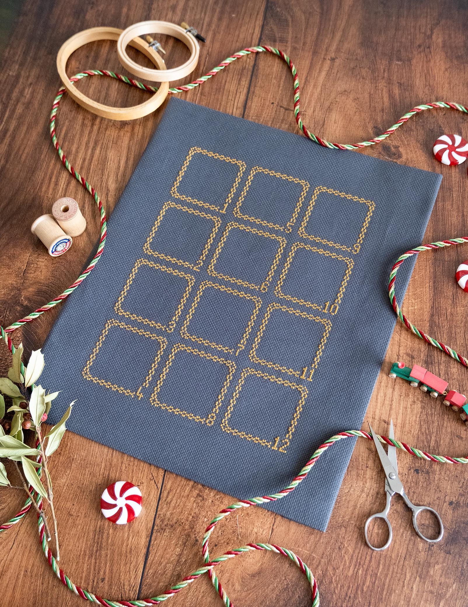 12 Days of Christmas Cross Stitch Pattern | Festive Holiday Sampler ...