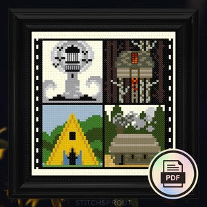 A24 Horror Movies Minis - Gothic Cross Stitch Pattern - Instant Download PDF - Witch Embroidery, Scary Movies