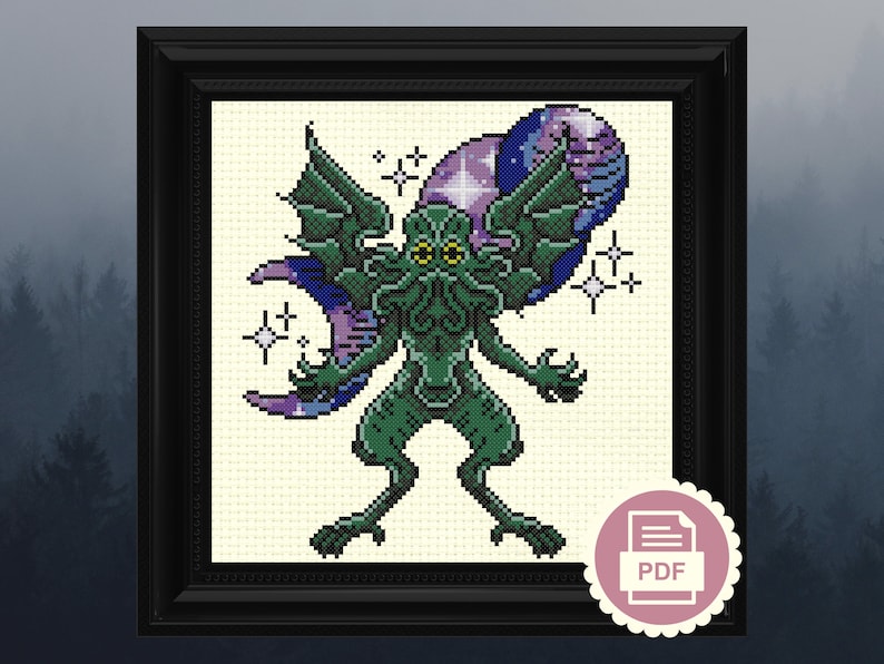 HP Lovecraft Cthulhu Cosmic Horror Cross Stitch Pattern Etsy