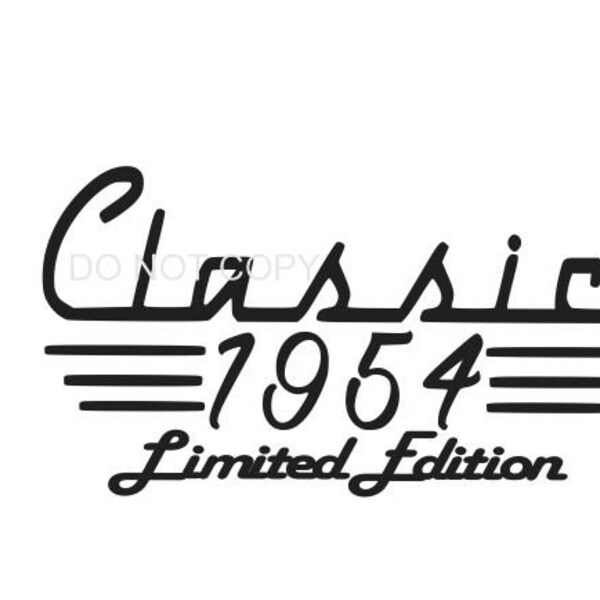 CLASSIC LIMITED edition 1954 png svg Design dtf Siebdruck, Sublimationsdesign