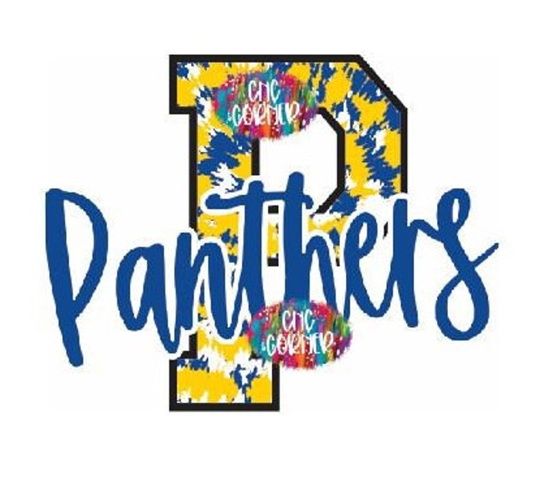 Panthers Blue Tyedye Yellow Png Sublimation Design Dtf Dtg - Etsy