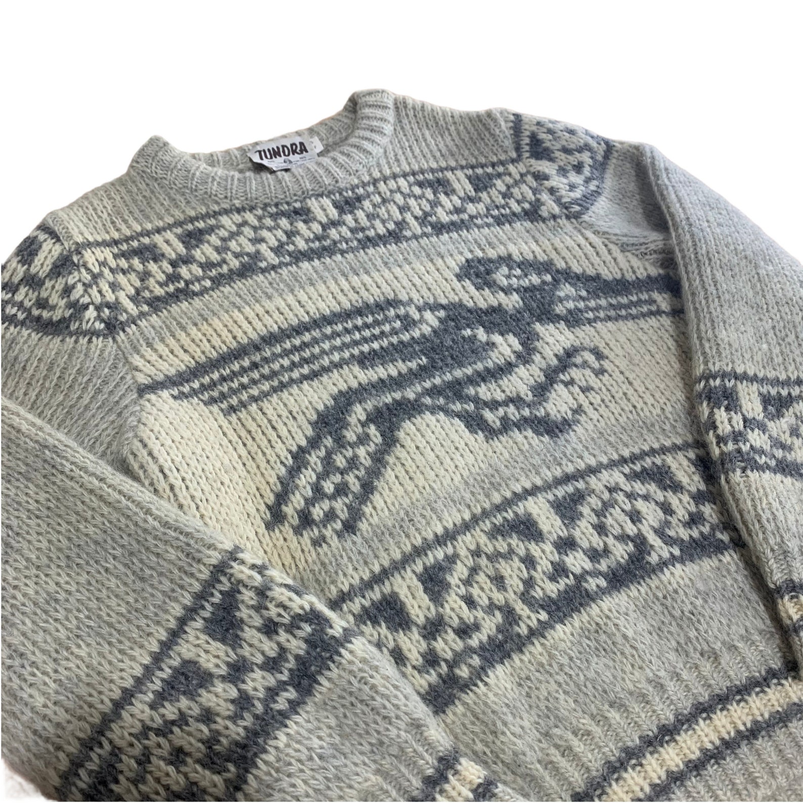 Vintage Tundra Knit 100 Laine Sweatshirt Made In Canada / Etsy