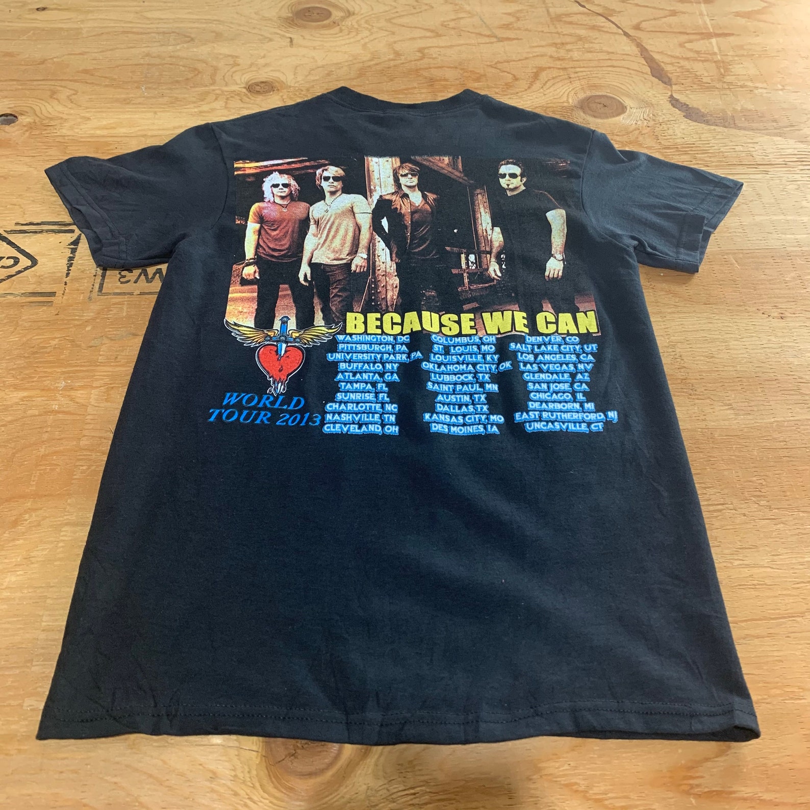 Vintage 2013 Graphic Bon Jovi Band T-Shirt / Concert Tour | Etsy