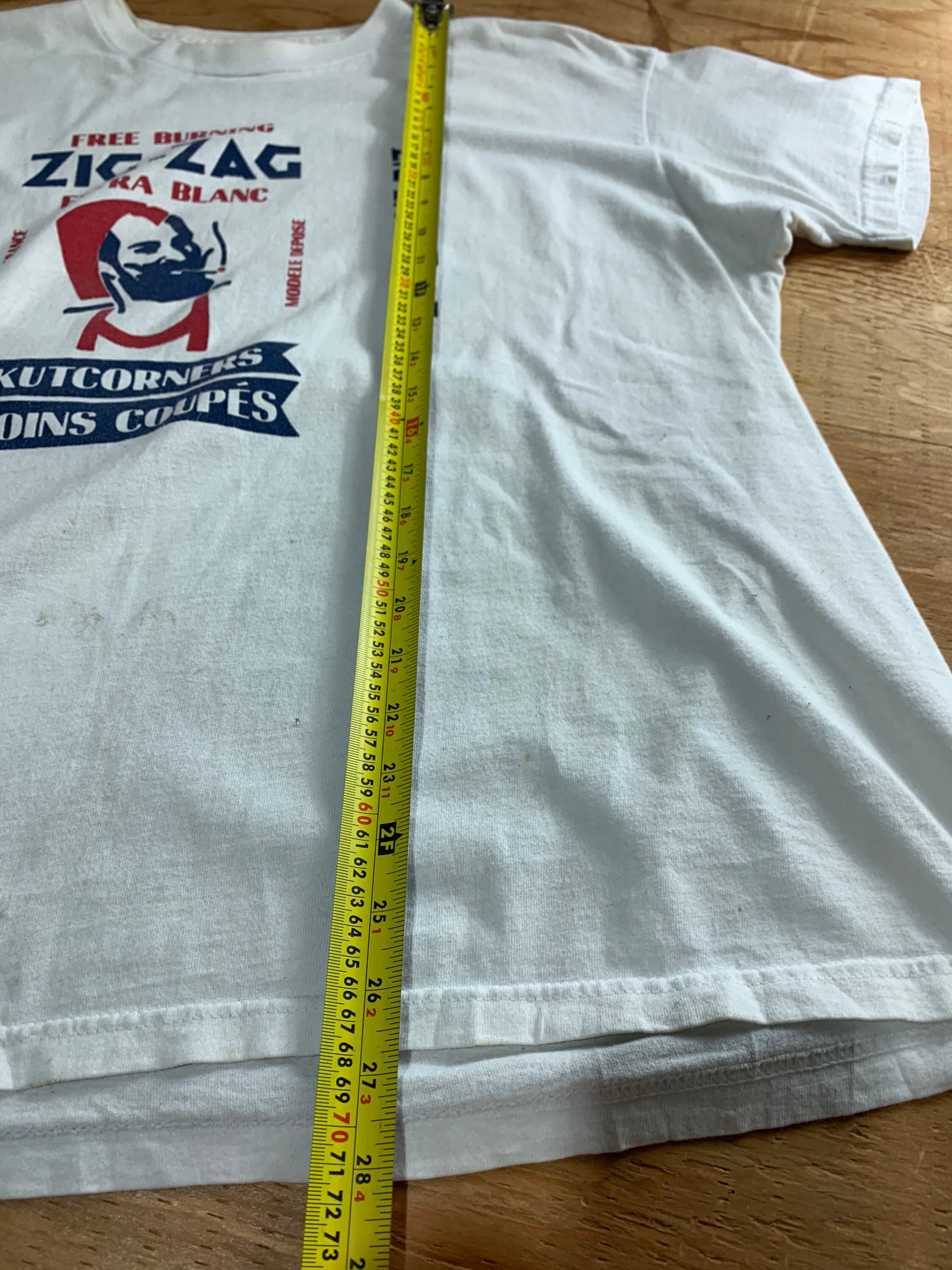 Vintage Zig Zag Free Burning ZigZag Extra Blanc TShirt / Etsy