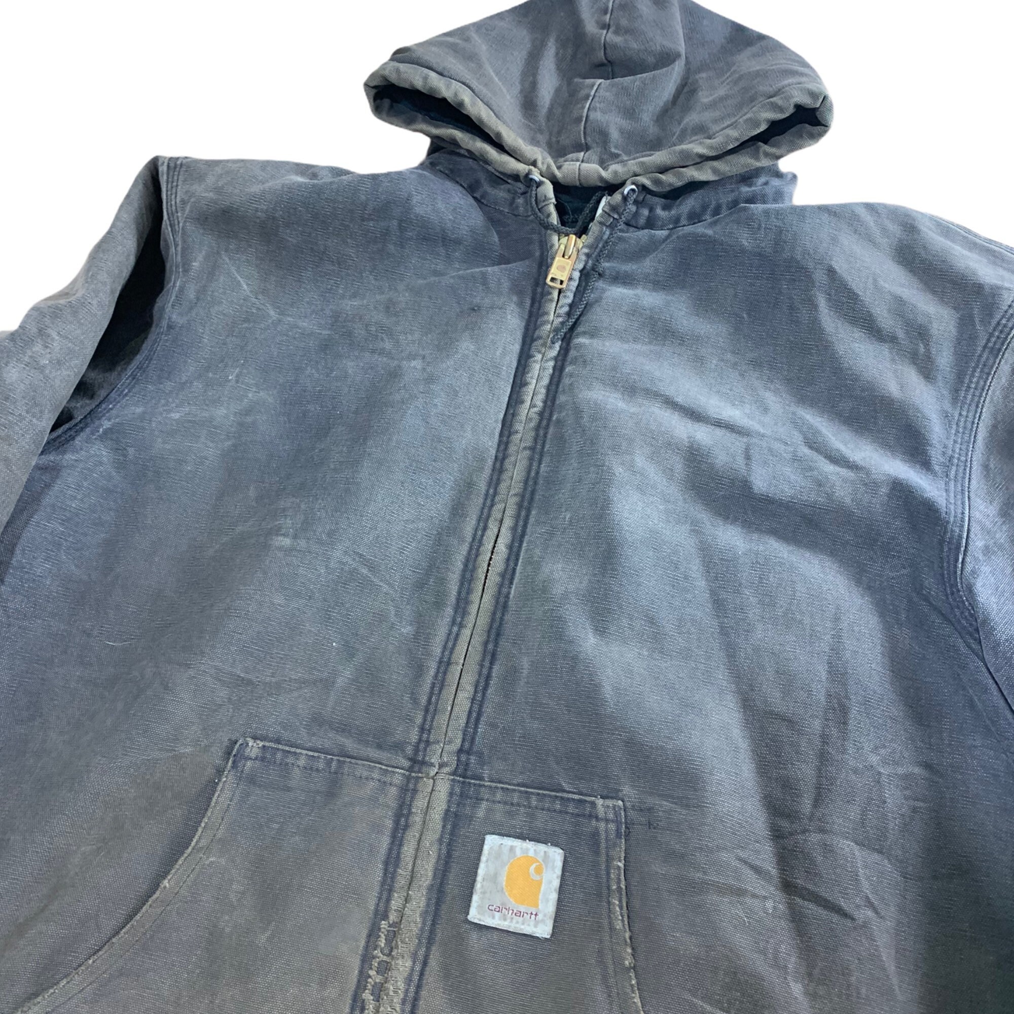 Vintage 90s Full Zip Carhartt Workwear Hooded Jacket / Fall | Etsy