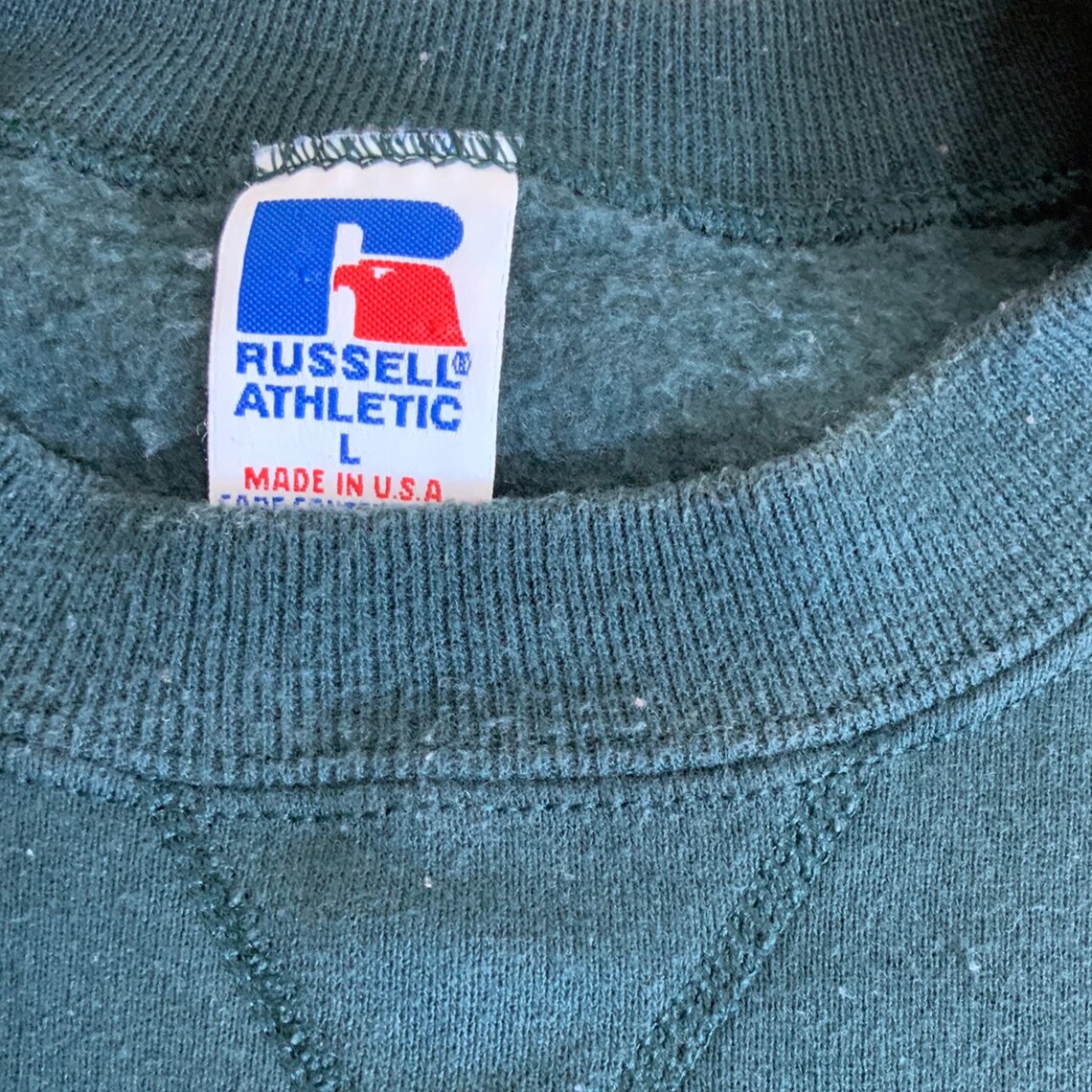 Vintage Russell Athletic Black Crewneck/ Vintage All Black | Etsy