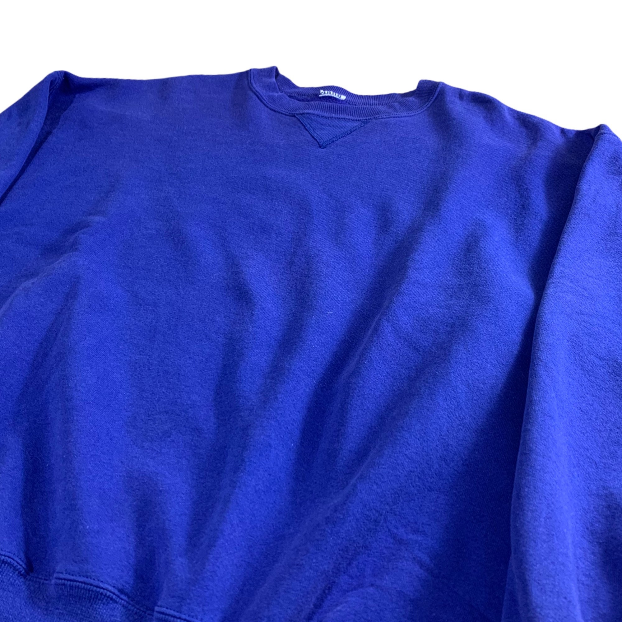 Vintage All Blue Sweatshirt / Vintage Blank Crewneck / Etsy