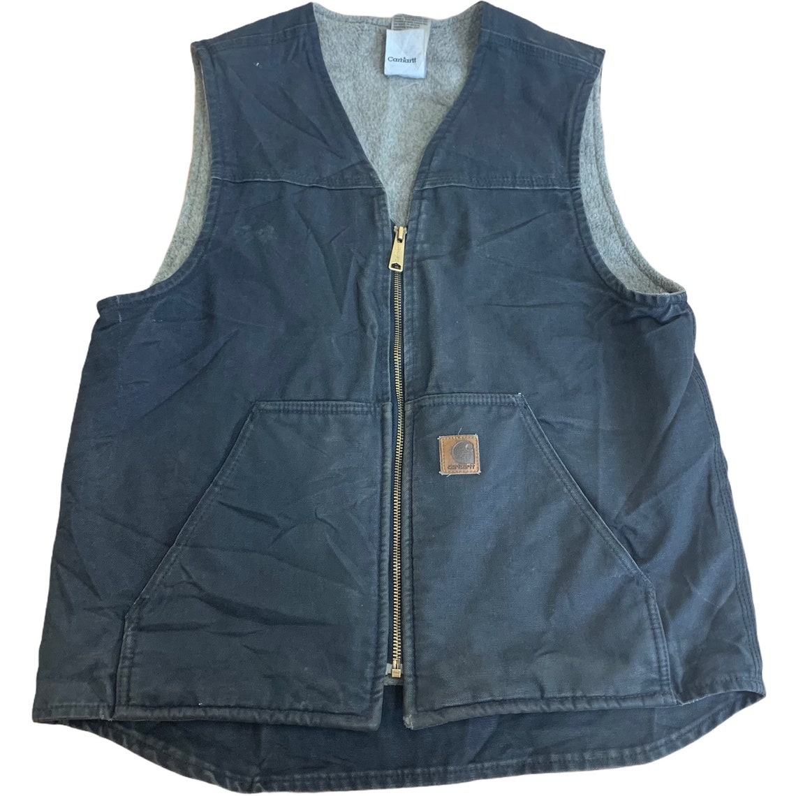 Vintage Carhartt Work Vest / Deep Pile Lined Heavy Vest / Rare Etsy