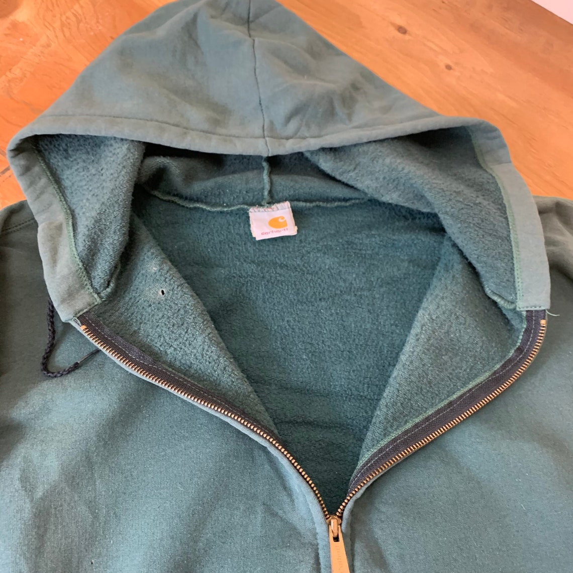 Authentic Carhartt Pine Green Zip Hoodie/ Vintage Forest Green | Etsy