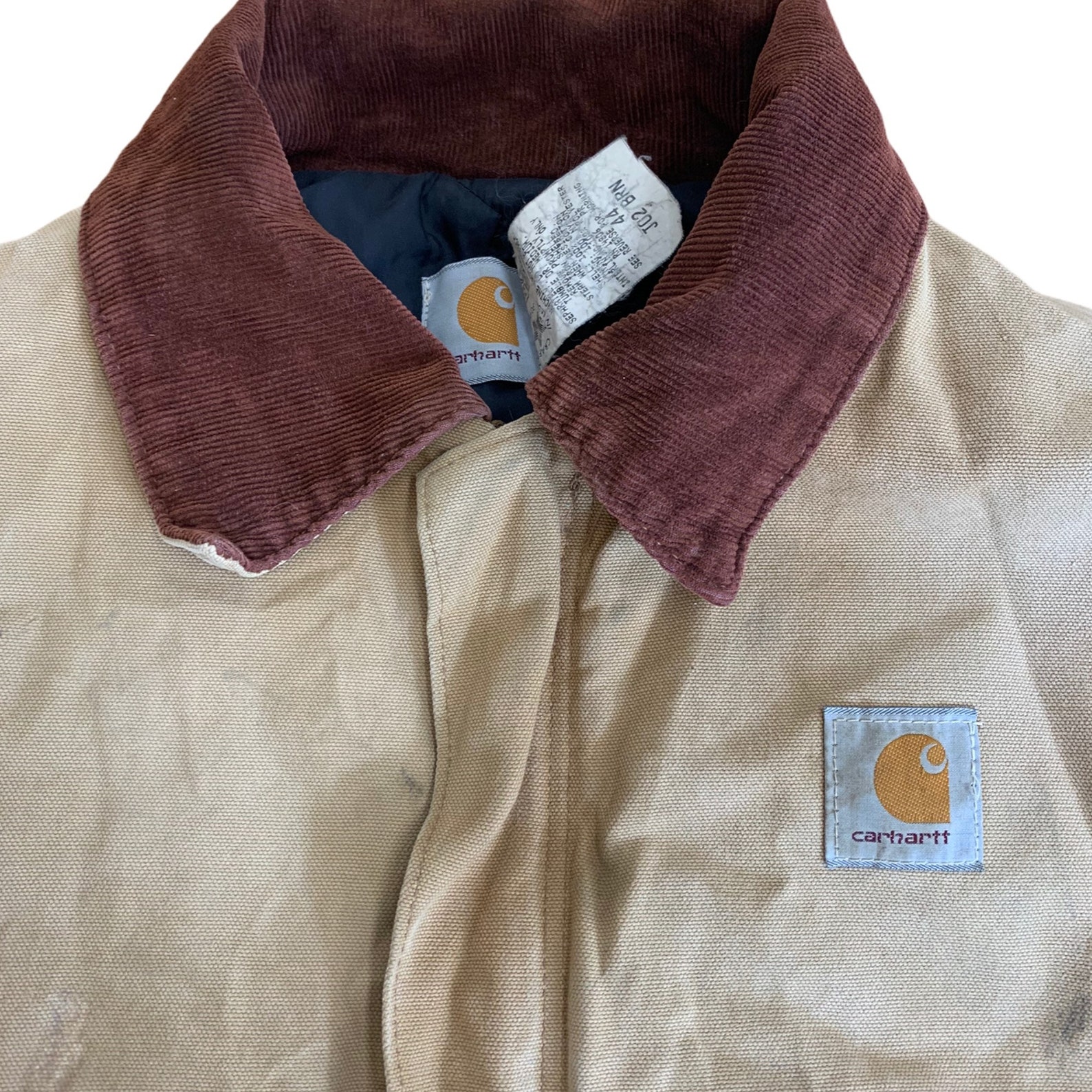 Authentic Carhartt Heavy Zip Up Jacket/ Vintage Two Tone Heavy Etsy