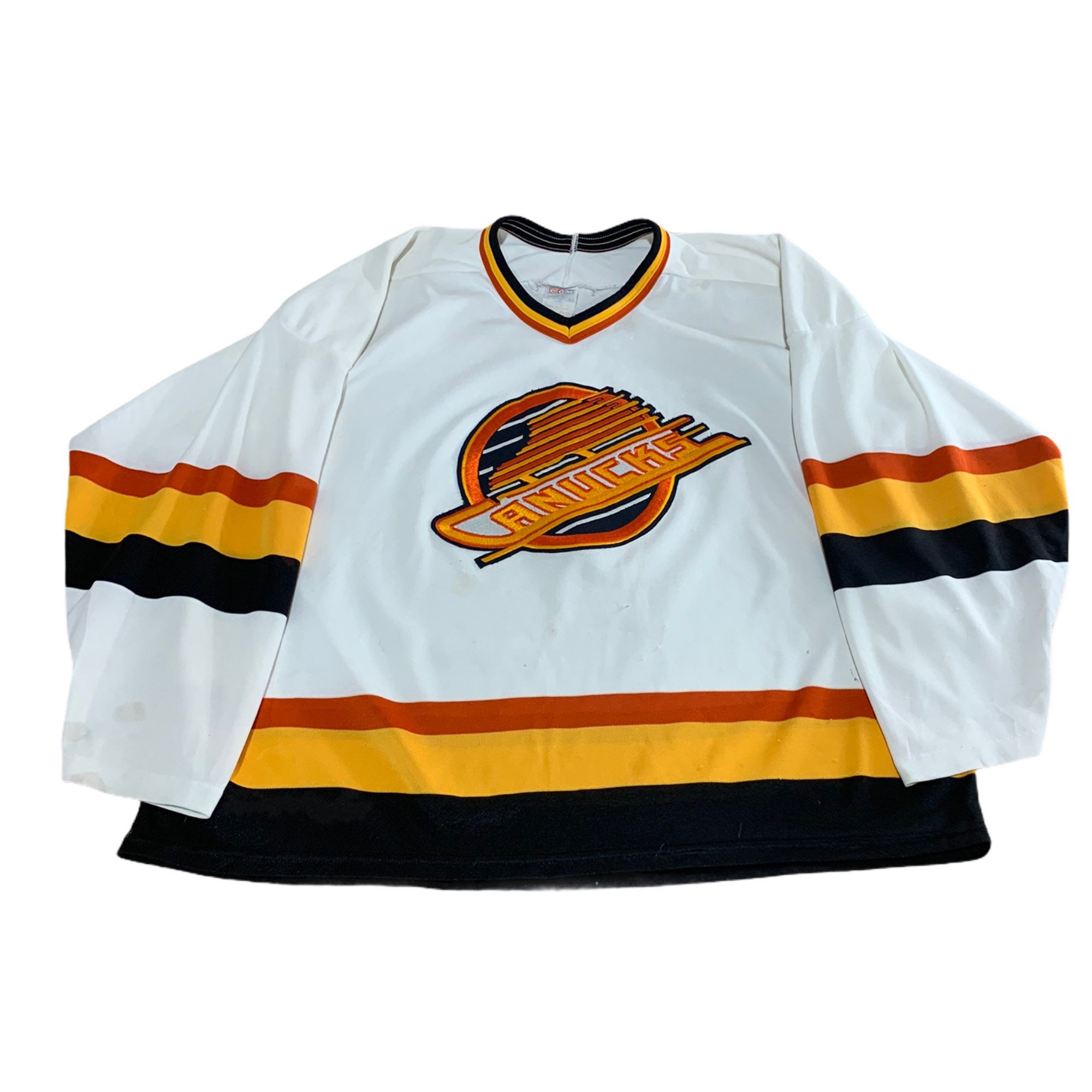 Vintage 90s Vancouver Canucks Retro Hockey Jersey/ Rare Etsy