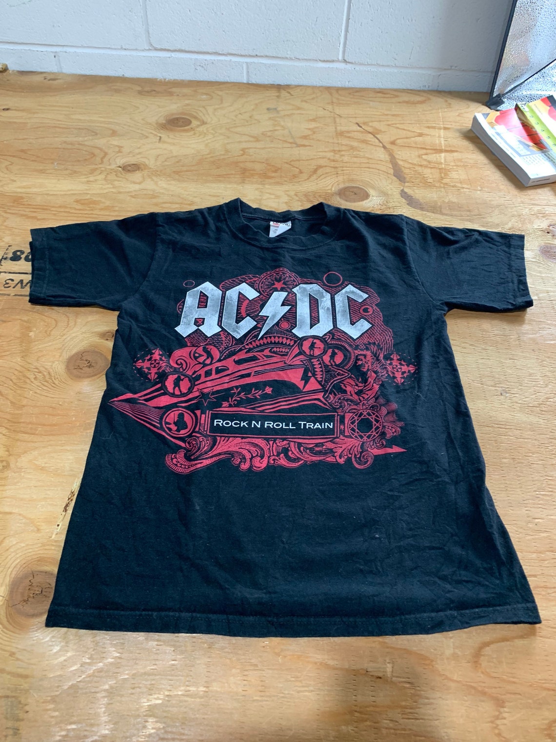 Vintage AC/DC Rock N Roll Train Graphic Band T-Shirt / Concert | Etsy