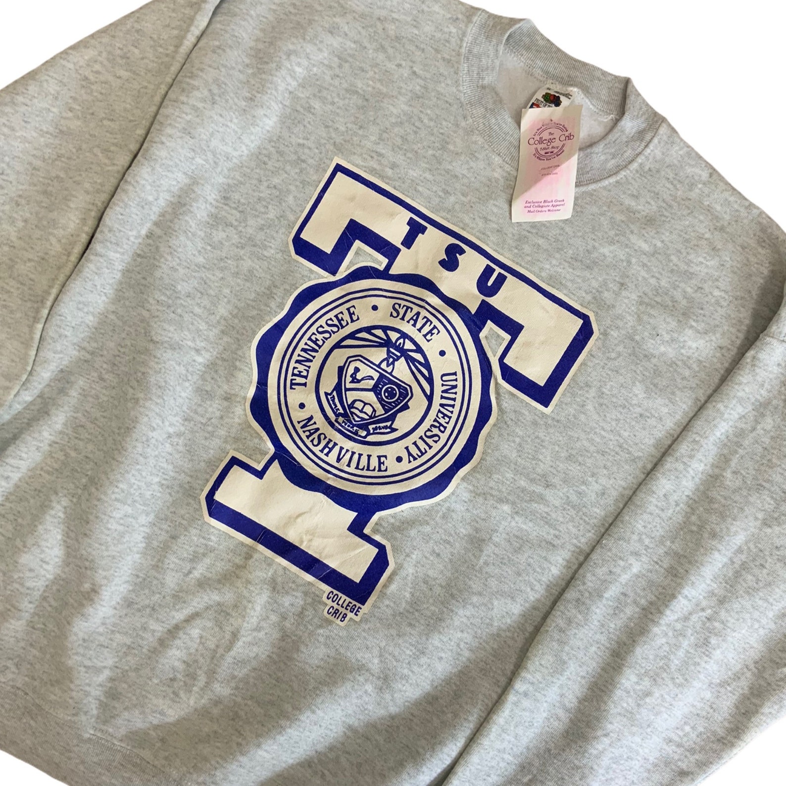 Vintage University Style Crewneck/ Vintage TSU Spell out Etsy