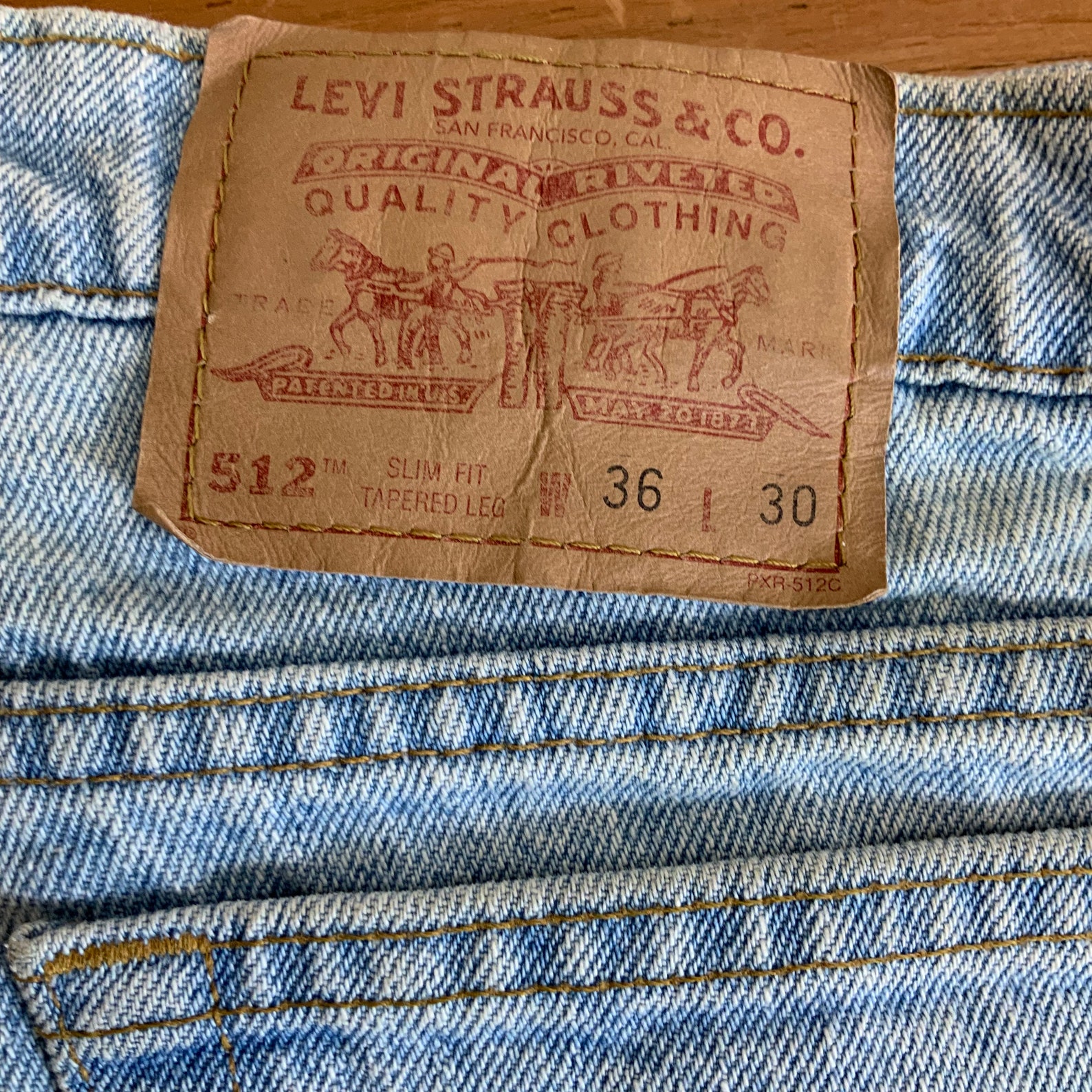 Authentic Levi Washed Blue Denim Jeans/ Vintage 512 Levi | Etsy