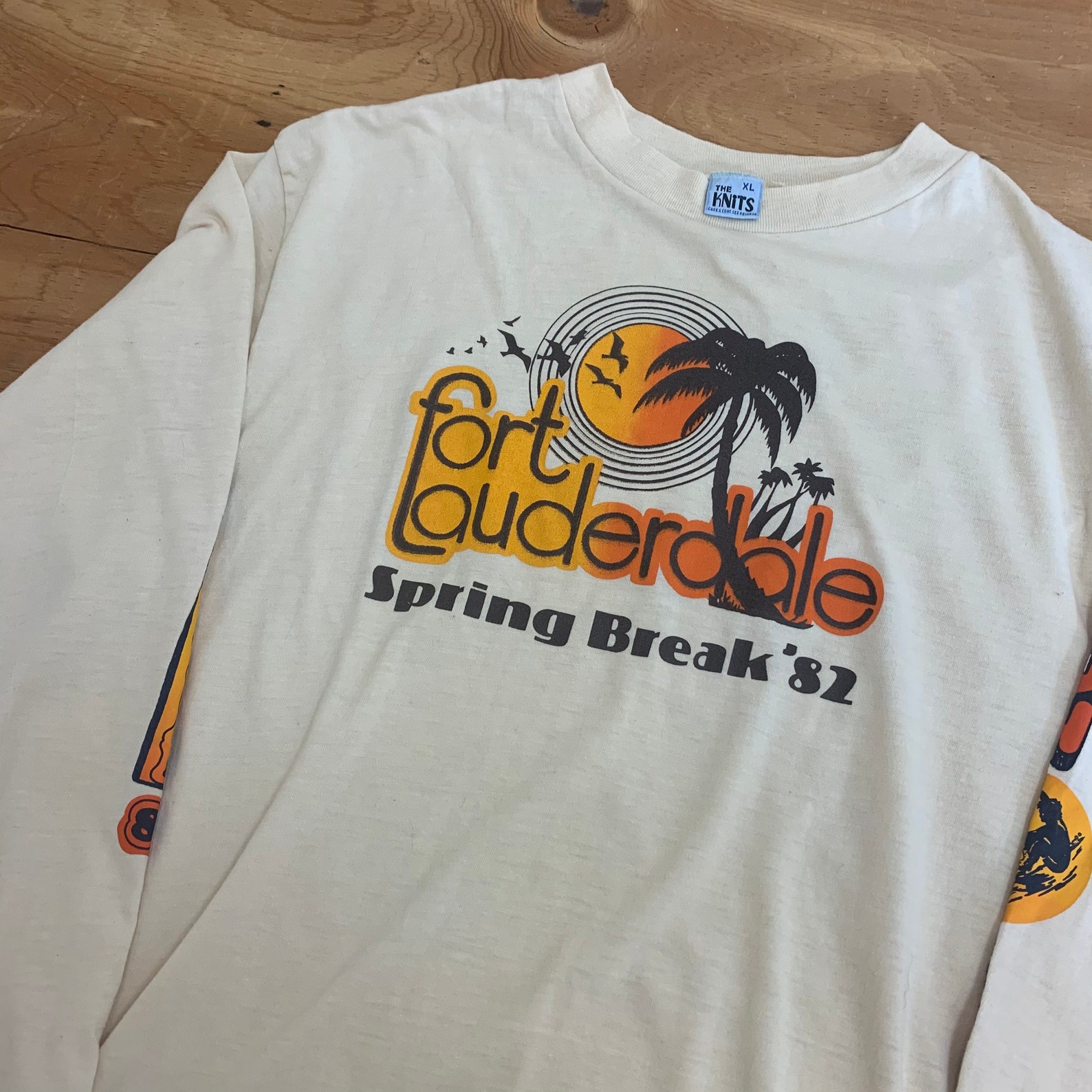 Vintage Fort Lauderdale Spring Break 82 Long Sleeve T-Shirt / | Etsy