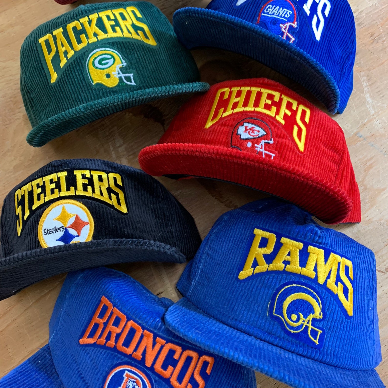 Vintage 1980s New Era Corduroy NFL Snapbacks / Adult Sized / Etsy