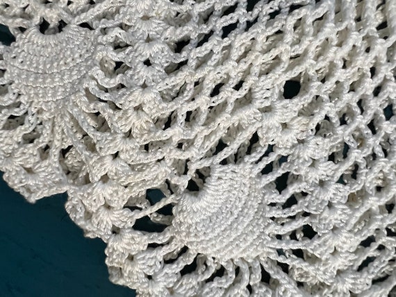 Antique Edwardian Hand Crocheted Lace Collar from… - image 7