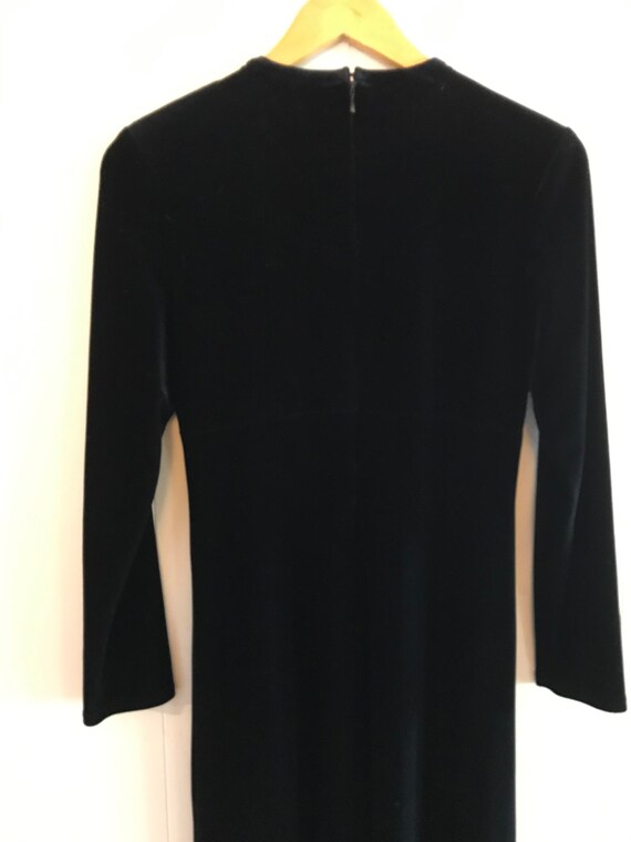 Vintage 1980’s black velvet maxi dress - image 5