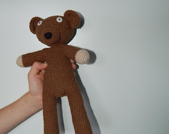 23cm Plush Teddy Bear Mr Bean Toy Brown Stuffed Animal Gift Cartoon Figure Doll