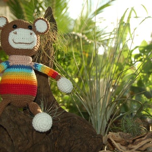Gehaakte aap, speelgoedcadeau, knuffeldier, kinderkamerspeelgoed, amigurumi mascotte, gehaakte aap, zacht dierenspeelgoed