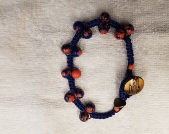 UF Gator Fan Armband - Orange und blau Sodalit