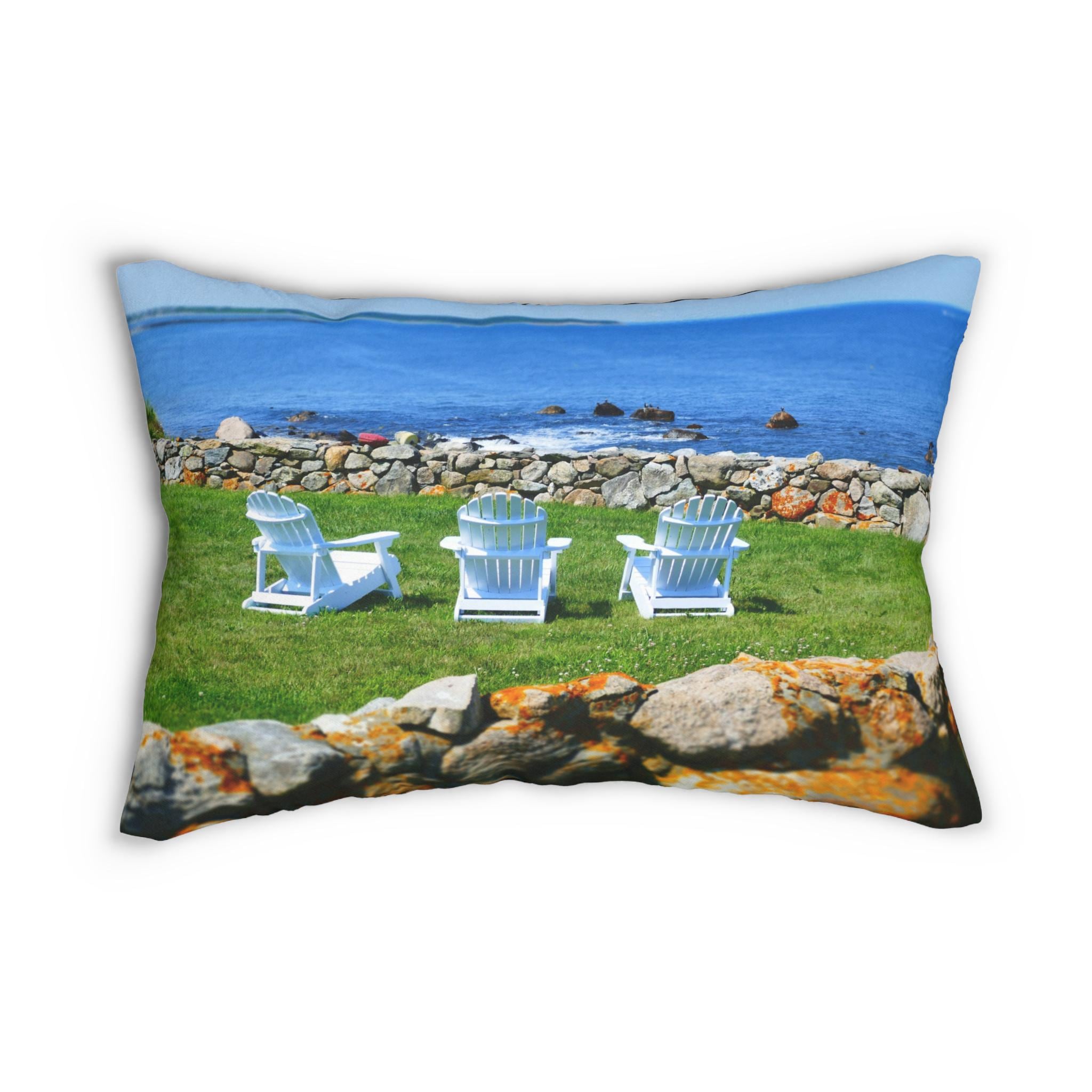 Block Island Sitting Machines - Contemporary photography pillow