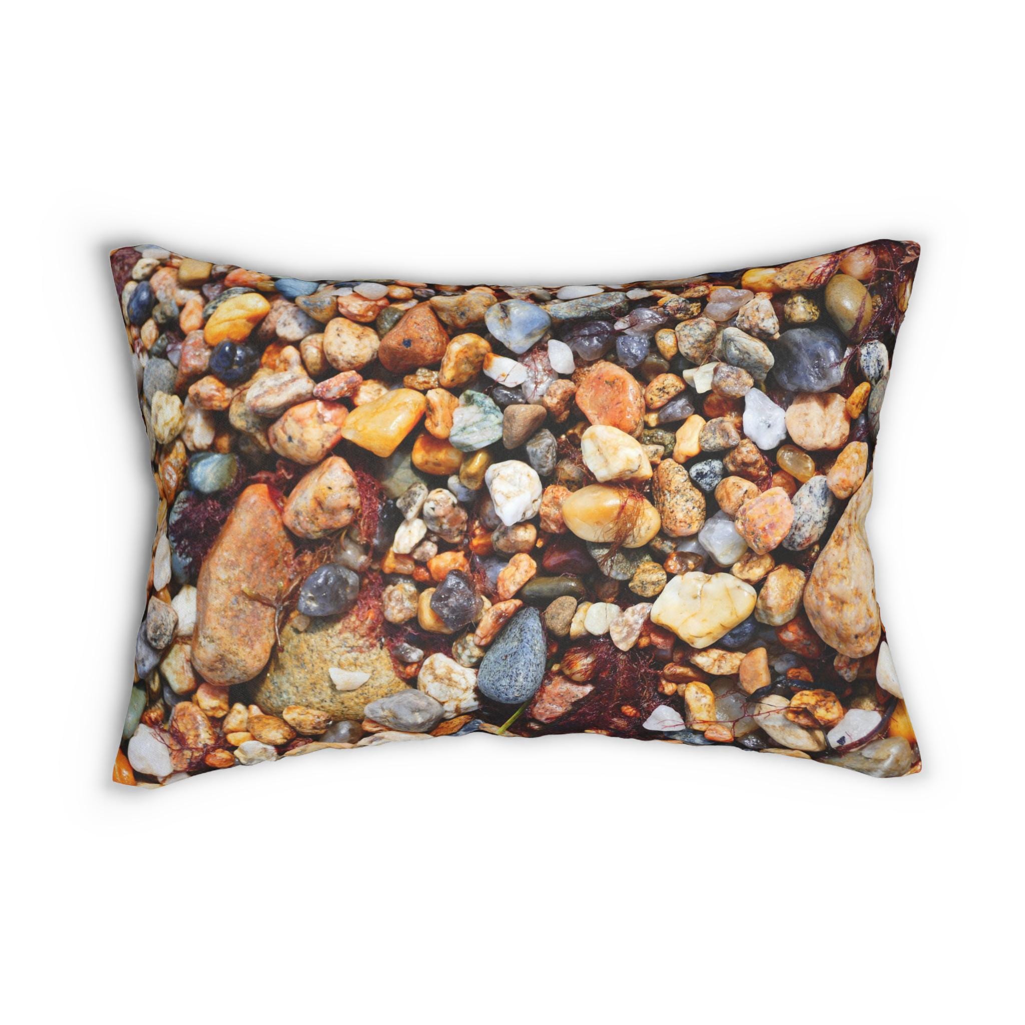 Beach Pebbles - Block Island photography pillow