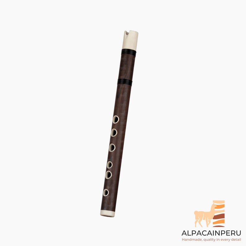 Professional Bamboo Quena Flute G Key with Case, Handmade Jacaranda Wooden Flute, Andean Quena Flute,Wind Instrument,Inca Musical Instrument Design 4