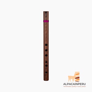 Professional Bamboo Quena Flute G Key with Case, Handmade Jacaranda Wooden Flute, Andean Quena Flute,Wind Instrument,Inca Musical Instrument Design 3