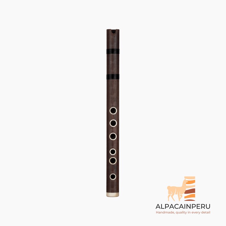 Professional Bamboo Quena Flute G Key with Case, Handmade Jacaranda Wooden Flute, Andean Quena Flute,Wind Instrument,Inca Musical Instrument Design 5