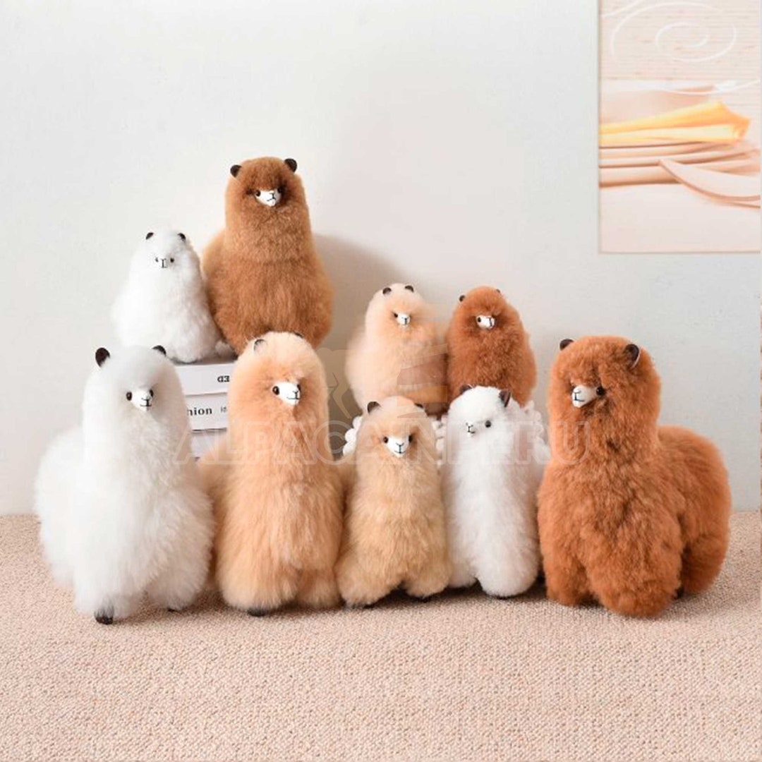 Alpaca Soft Cuddly Toy, Andean Toy Alpaca, 100 Real Alpaca Fur Toy, Peruvian Alpaca, Alpaca