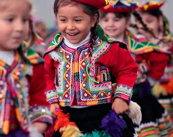 Valicha Peruvian costume for kids | Traditional Cusco dance outfit | Typical Peruvian costume for school event | Andean costume child