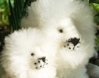 100% Legitimate Alpaca Leather Lion | Alpaca Lion White | Lion with White Mane | Alpaca toy | Soft Lion Toy | collectible realistic lion