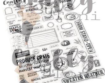 Crafty by Toni Autumn 2026…Farm Stand …A5 Stamp Set CBT0055