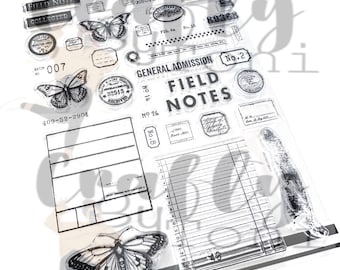 Crafty by Toni Notes Stamp Set A5 CBT0044