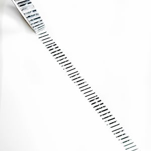 Ruban adhésif washi à rayures diagonales noires et blanches de 10 mm de large, rouleau de 10 m