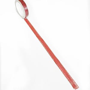 Ruban adhésif Washi Grungy rouge de Noël de 10 mm de large, rouleau de 10 m