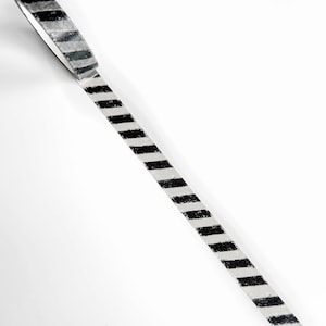 グレー＆ホワイト斜めグランジ和紙テープ 幅10 mm 10 mロール