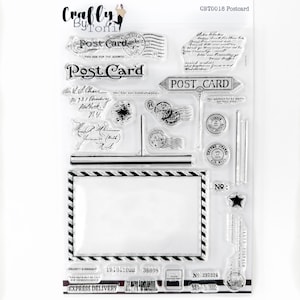 Set de tampons cartes postales Crafty by Toni CBT0018