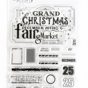 Crafty by Toni クリスマス背景 A5 スタンプ セット CBT0010