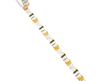 Grungy Text Washi Tape 10mm wide 10m roll