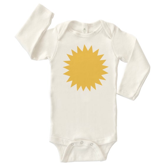 Starburst Orange Hooded Baby Onesie Starburst Orange Hooded Baby Onesie