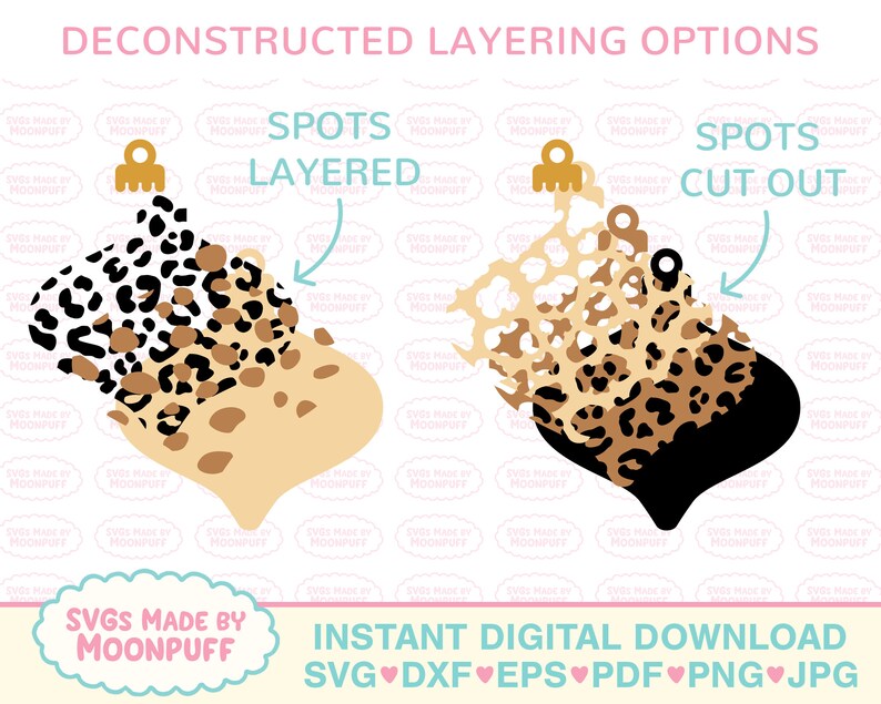 Download Leopard Print Ornament Set SVG Cut File Design Layered ...