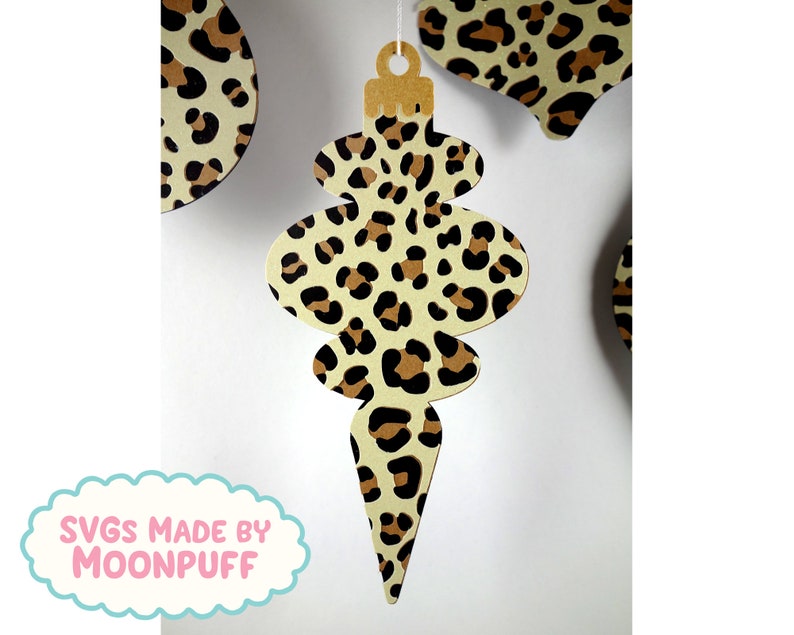 Download Leopard Print Ornament Set SVG Cut File Design Layered ...