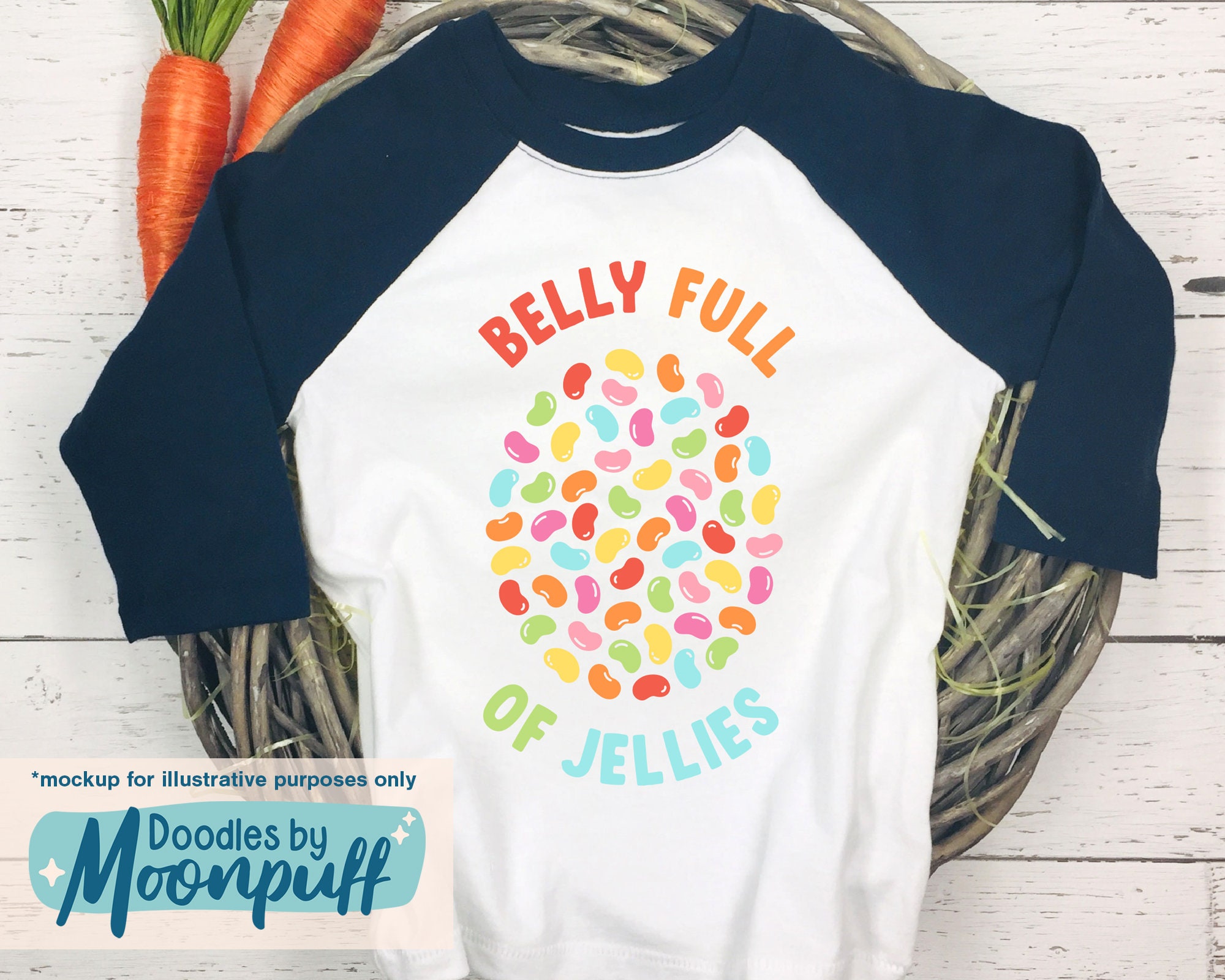 Belly Full of Jellies Sublimation Design Funny Easter Candy Etsy