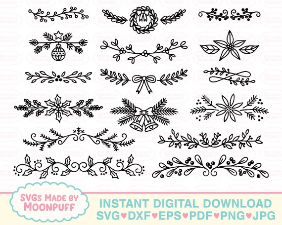 Download Flourishes Clipart Flower Decorative Element Hand Drawn Floral Dividers Bundle Borders Svg Cut File Dxf Eps Png Jpg Pdf Scrapbooking Craft Supplies Tools Truongsinhhoc Com Vn