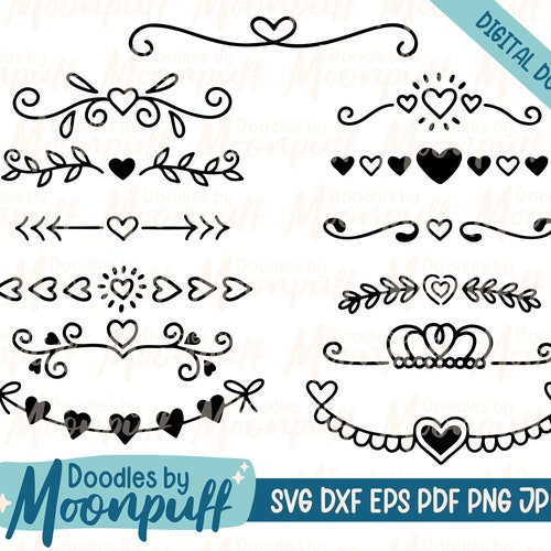 Heart Flourish Svg Cut File - Etsy