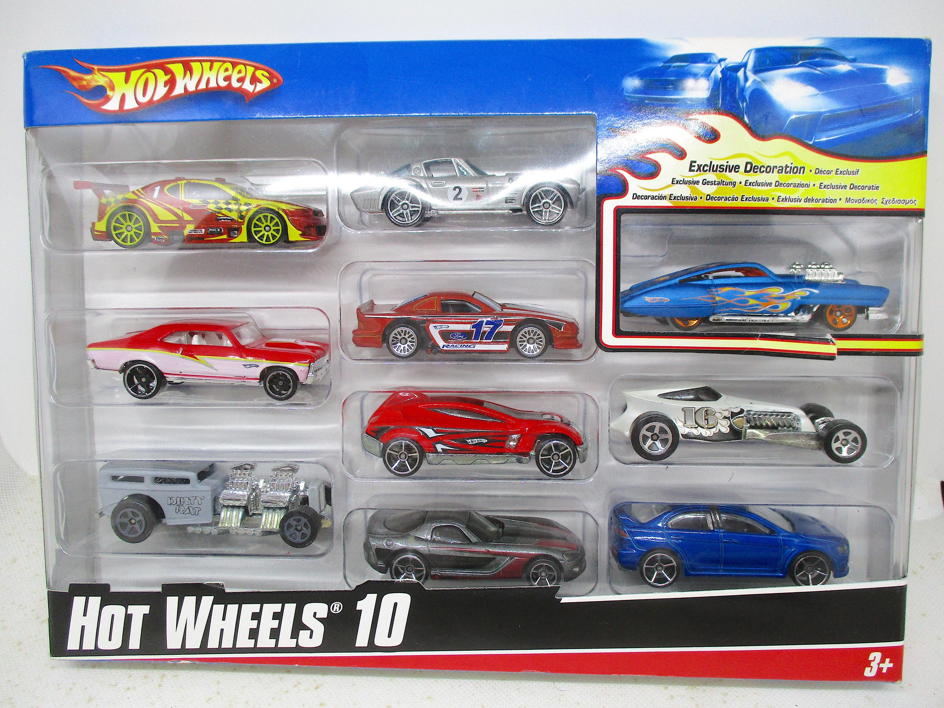 Mattel's Hot Wheels 10 NIB 07' Various Race Cars ~ 1970's Style