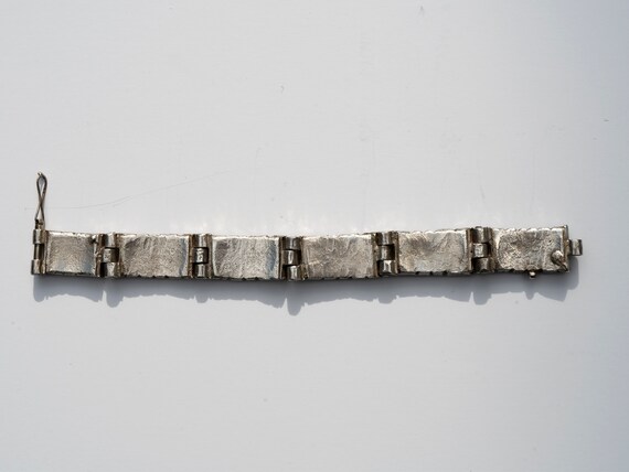 Vintage Brutalist Pewter Bracelet - Robert Larin … - image 4