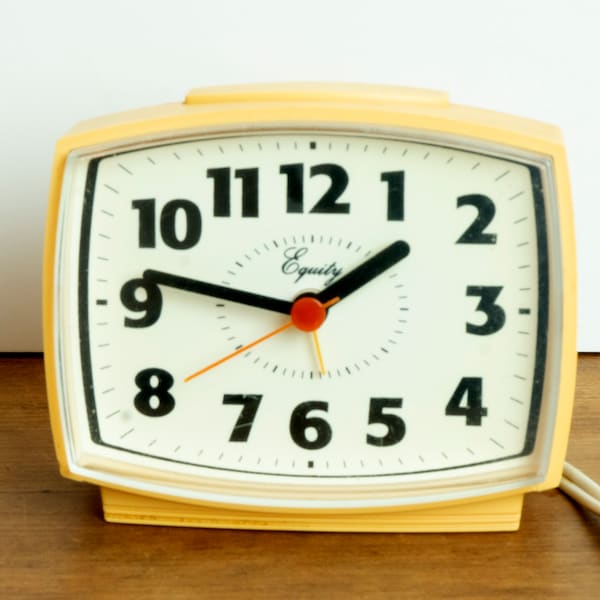 Vintage Analog Yellow Alarm Clock Equity